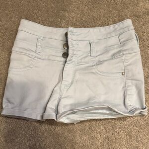 Refuge Light Blue Jean Stretch Shorts